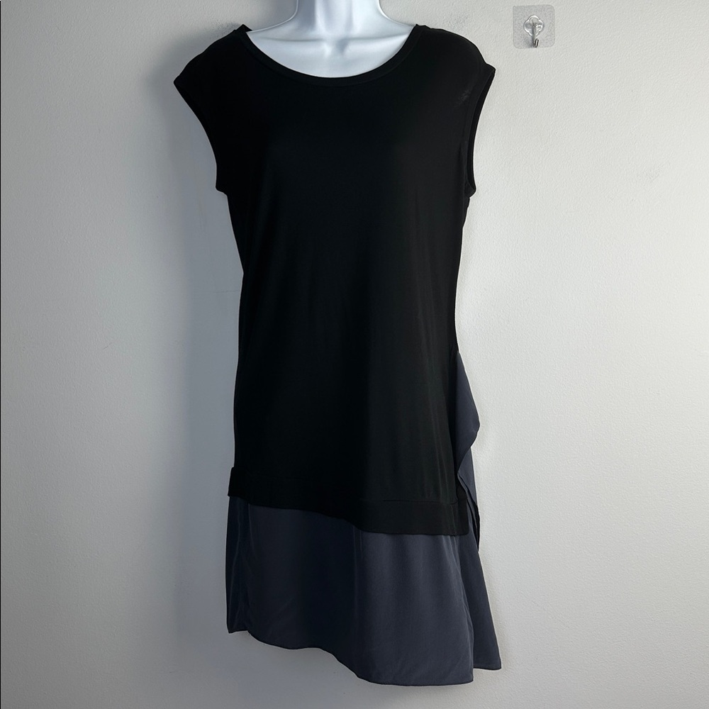 All Saints Miro Mini Dress Size 2 Relaxed Fit Viscose Silk Colorblock Sleeveless